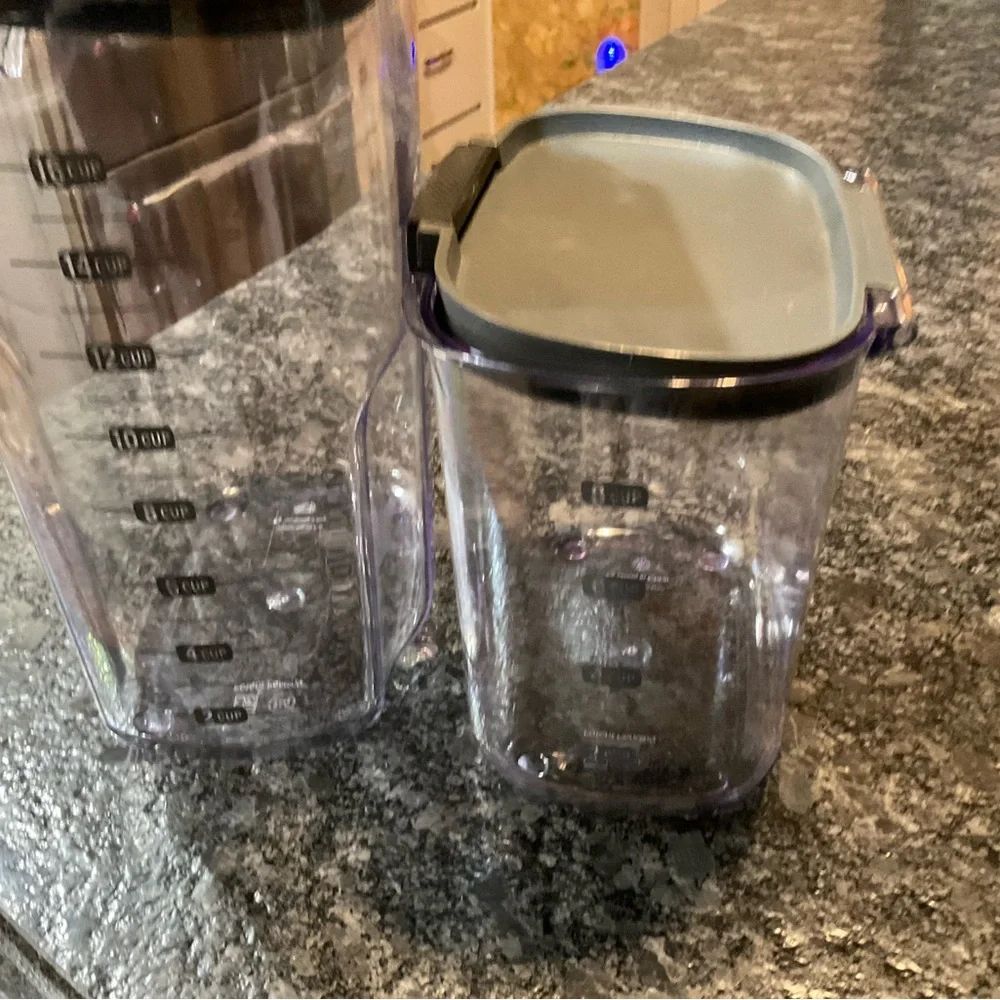 Gray Stackable Storage Bins with Airtight Seal